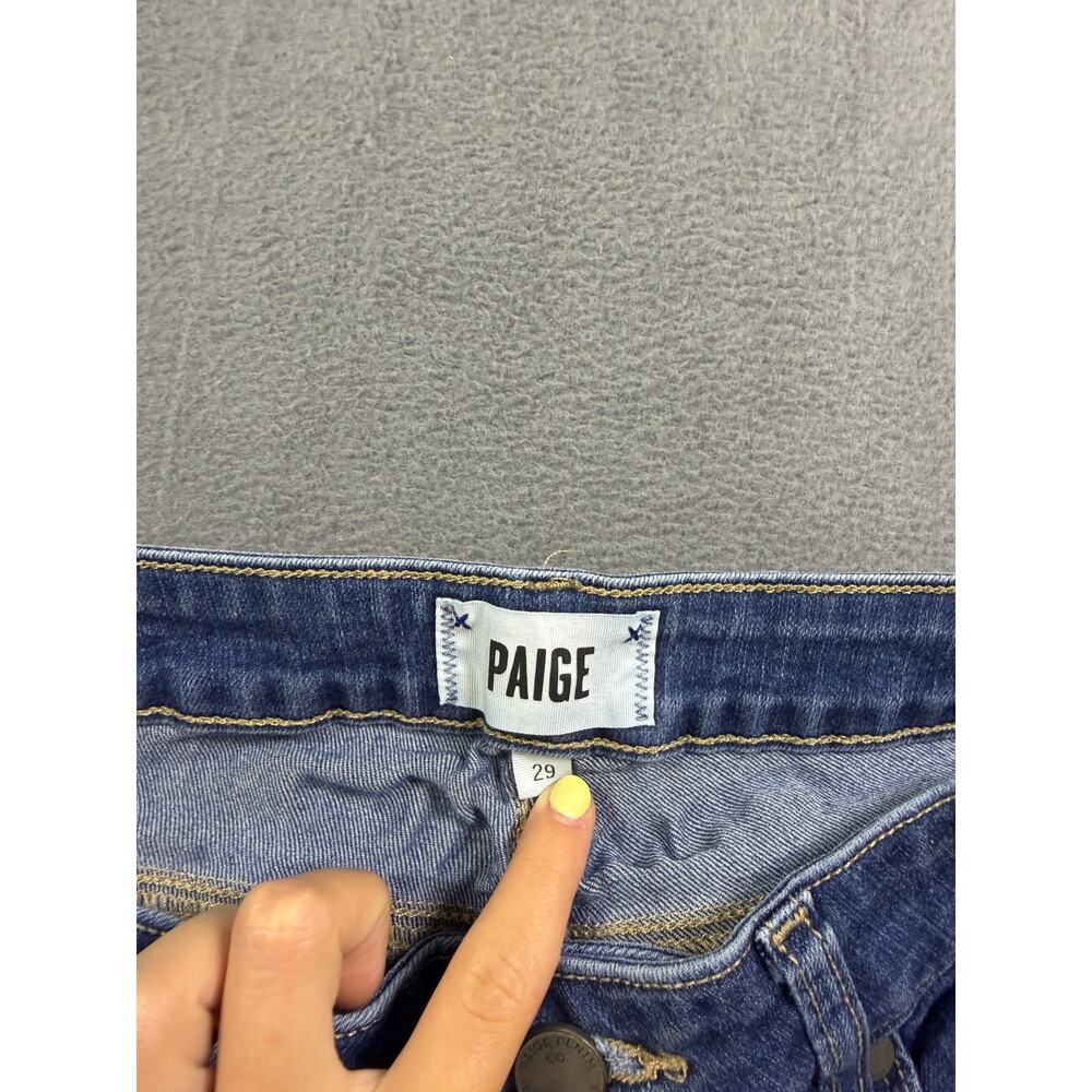 PAIGE Denim Skyline Skinny Jeans Womens Size 29 Medium Wash Blue Stretch Premium - Picture 2 of 5